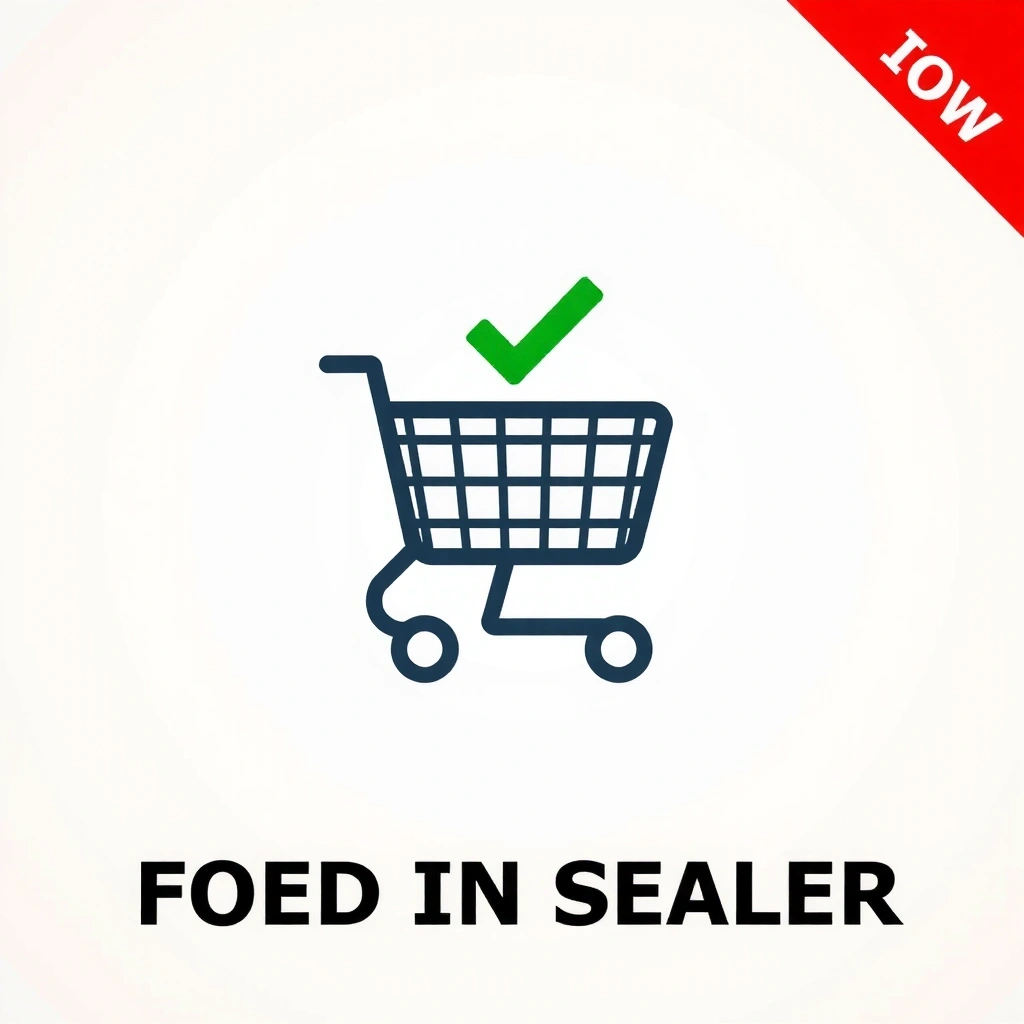 A shopping cart icon with a checkmark, symbolizing order processing.